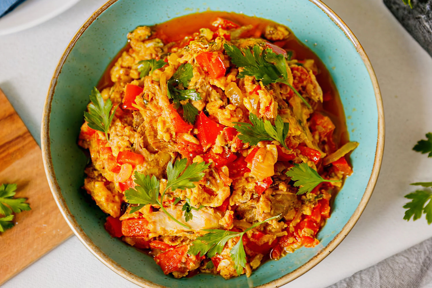 Mackerel Tomatoes Sauce & Egg Breakfast or Lunch